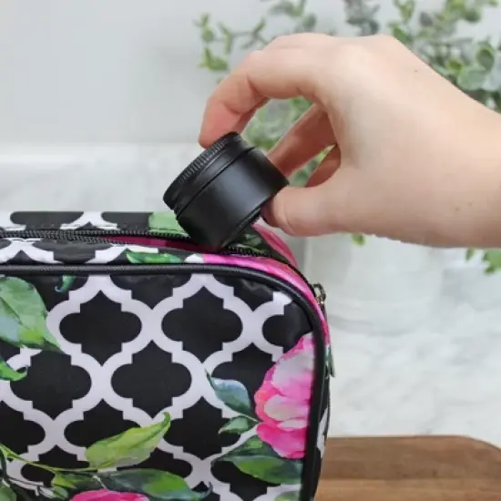 Darware Black Mini Glass Balm Jars, 24pk; Little Cosmetic Jars w/ Lined Black Metal Lids image {4}