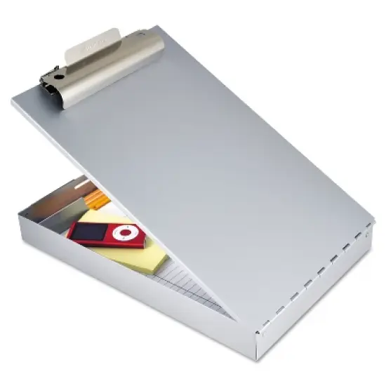 Saunders Redi-Rite Aluminum Storage Clipboard 1" Clip Cap 8 1/2 x 12 Sheets Silver 11017 image {3}