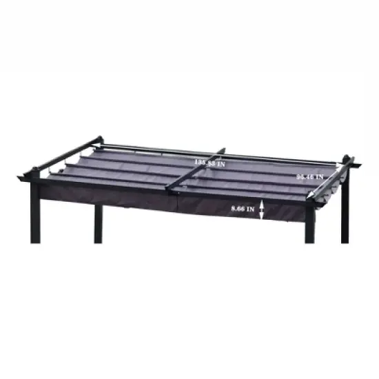 Gulches Replacement Canopy Top Cover Fabric for 13x10 Ft Outdoor Patio Retractable Pergola Sun-shelter - Durable and Stylish image {7}