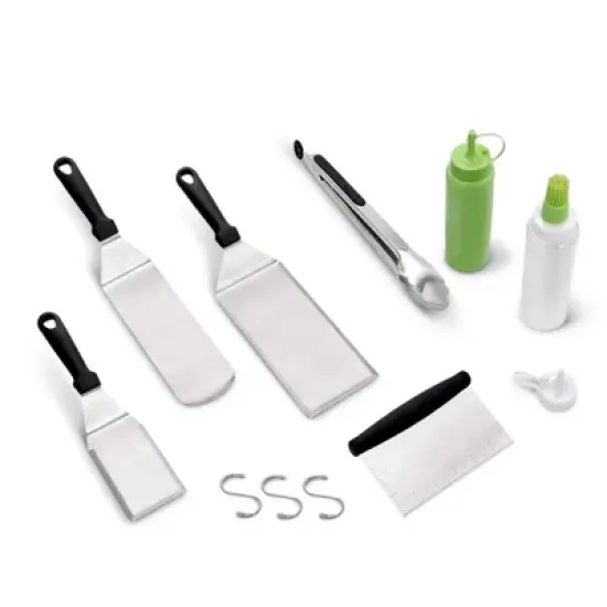 Cheer Collection 7-Piece Stainless Steel Griddle Tool Kit and Grill Accessories image {5}