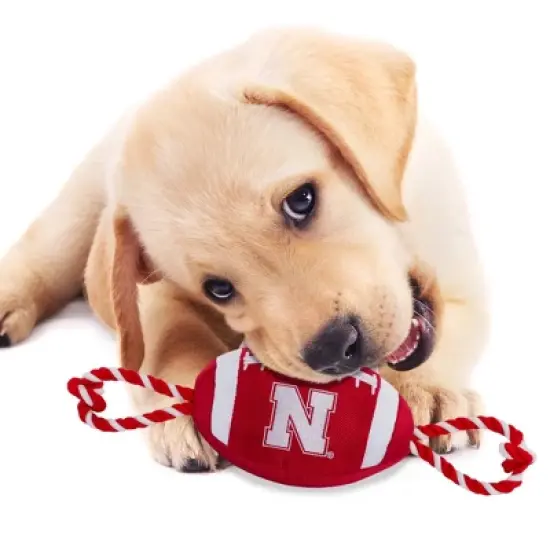 NCAA Nebraska Cornhuskers  Nylon Football Dog Toy image {3}