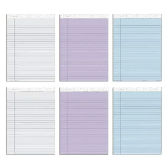 TOPS Prism Plus Colored Legal Pads 8 1/2 x 11 3/4 Pastels 50 Sheets 6 Pads/Pack 63116 image {7}