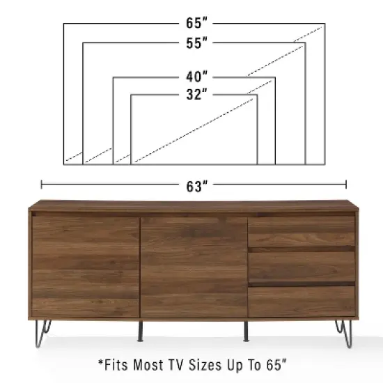 Teagan Record Storage Sideboard Brown Oak - Crosley image {6}