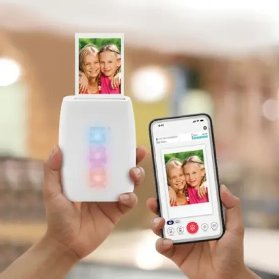 FUJIFILM Instax Mini Link 3 Smartphone Printer with, 20 Fujifilm Mini Films, Printer Case, Decorative Stickers and a Quality Photo Micro Cloth image {2}