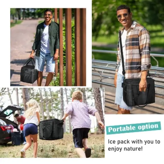 Tirrinia 24 Cans Soft Sided Cooler, 100% Leakproof Adjustable Strap with Bottle Opener, Camping Essentials image {5}