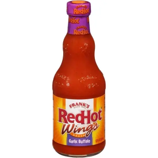 Frank's RedHot Garlic Buffalo Wings Hot Sauce, 12 fl oz (Pack of 4) image {5}