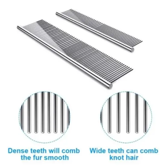 Bellura Pet - Stainless Grooming Comb for Pets - Silver image {2}