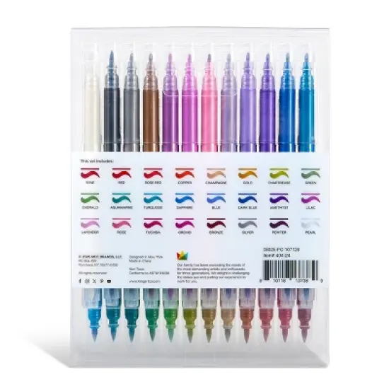 KINGART Twin-Tip&trade; Metallic Pens 24 Colors image {9}