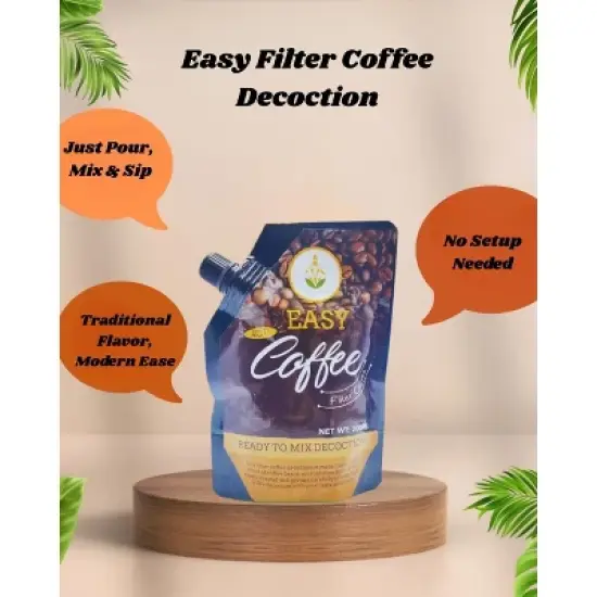 Shastha Premium Flavored Easy Filter Coffee Decoction Pack of 3 &times; 200 ml = 600 ml (1.32 lbs) image {1}