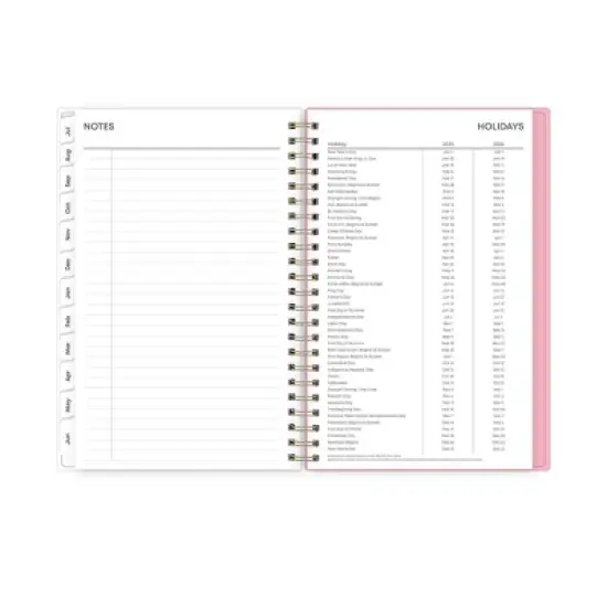 Blue Sky 5"x8" 2025-2026 Weekly/Monthly Wirebound Frosted Quandra Multi image {7}