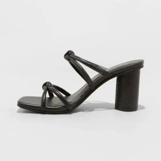 Women's Romy Knotted Heels - A New Day&trade; Jet Black image {1}