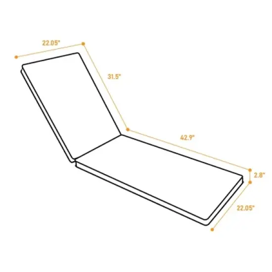 FURNIinspire Outdoor Seat Cushions 2pcs Outdoor Cushion Set Replacement, Yellow And White Stripes Seat Cushion, Multicolored, 74.4"*22.05"*2.8" image {2}