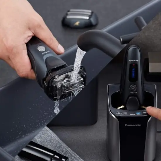 Panasonic Men's Arc5 Electric Shaver with Cleaning System image {7}