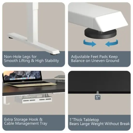 Costway Ergonomic  Electric Adjustable Standing up Desk Dual Motor w/ Controller image {8}