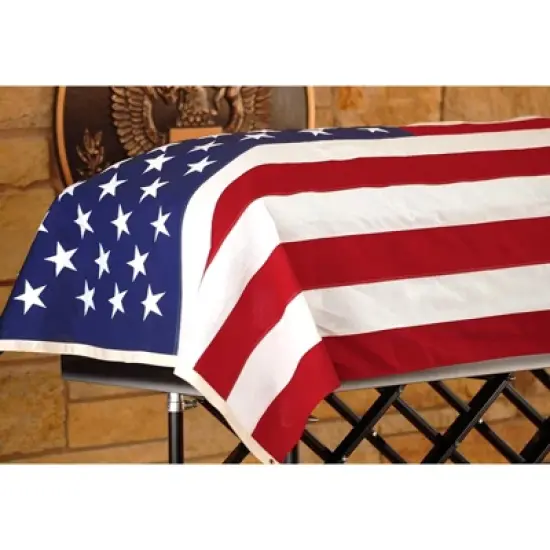 Juvale  5x9.5 American Casket Flag with Embroidered Stars for Veteran Burial, Patriotic Memorial Service image {2}