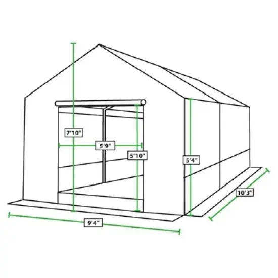 King Canopy 10'x10' Steel Frame Canopy Greenhouse Cover image {6}
