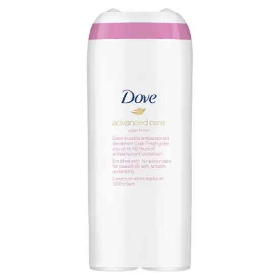 Dove Beauty Advanced Care Invisible Antiperspirant & Deodorant Clear Finish Twin - 2.6oz/2pk image {5}
