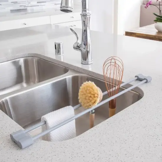 Better Houseware Over-Sink Drying Bar, Gray image {4}
