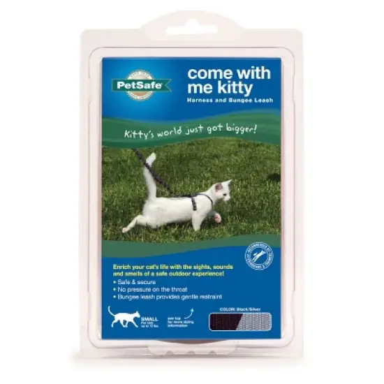 PetSafe Come with Me Kitty and Bungee Adjustable Leash Cat Harness - Blue image {4}