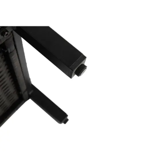 Gulches Outdoor Wicker Bar Cart - Rolling Rattan Beverage Serving Cart with Glass Top, Black image {9}