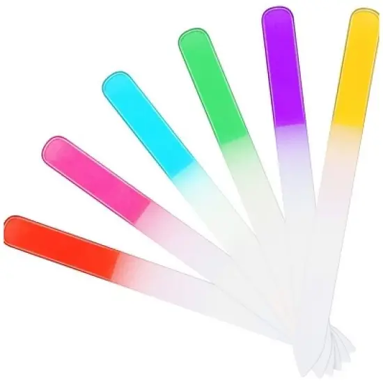 Kitcheniva Double-Sided Glass Nail File Set 6 Pcs image {2}