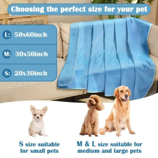 Kritter Planet Waterproof Cooling Blanket for Dogs Cats, Reversible Leak-Proof Couch Bed Cover Furniture Protector Washable Comfortable Pet Blanket image {6}