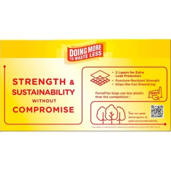 Glad ForceFlex Drawstring Fragrance Free Trash Bags - 13gal/50ct image {11}