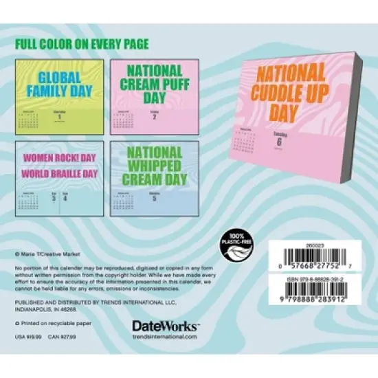 Trends International 2026 Celebrate Daily Dayata Time 6.12"x5.37" Box Calendar image {7}