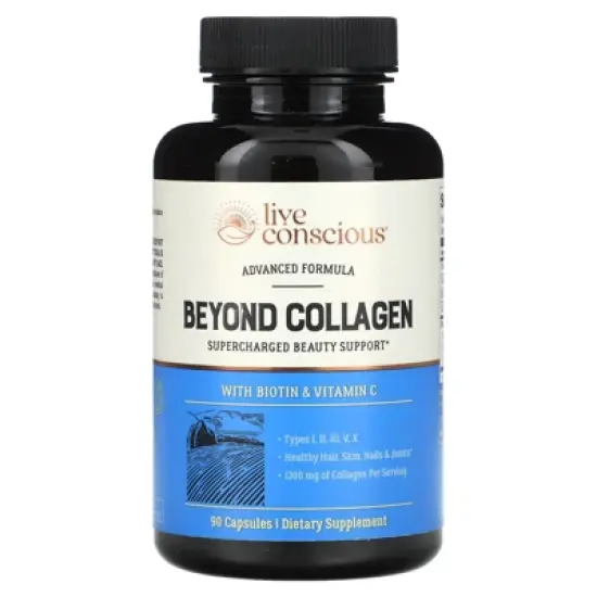 Live Conscious Beyond Collagen, With Biotin & Vitamin C, 90 Capsules image {4}