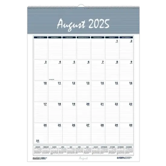 House of Doolittle&reg; Bar Harbor Academic Wall Calendar, 12" x 17" image {1}