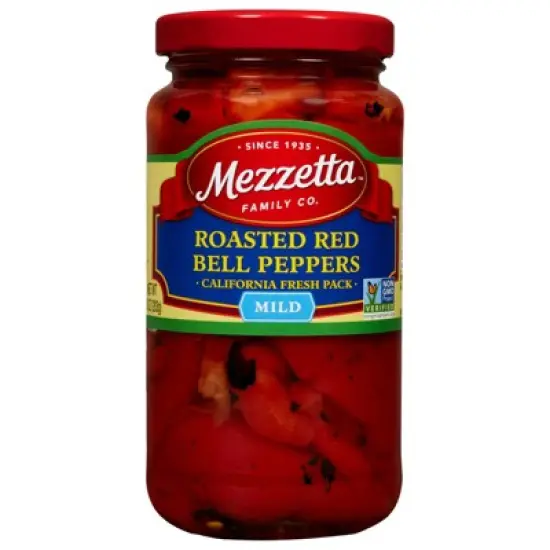 Mezzetta Mild Roasted Red Bell Peppers - Case of 12/10 oz image {1}