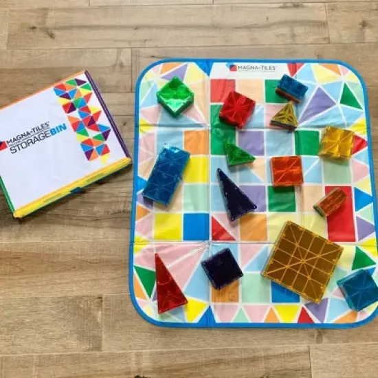 Magna-Tiles 84pc + Storage Bin/Playmat Bundle image {3}