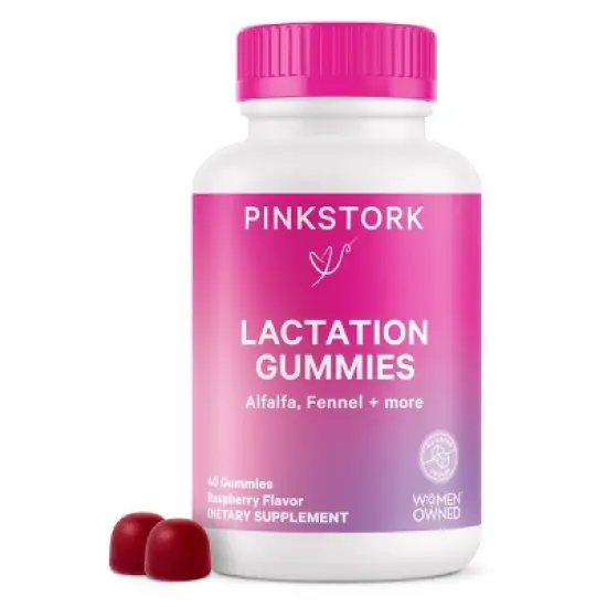 Pink Stork Lactation Dietary Supplement Gummies Raspberry - 40ct image {4}