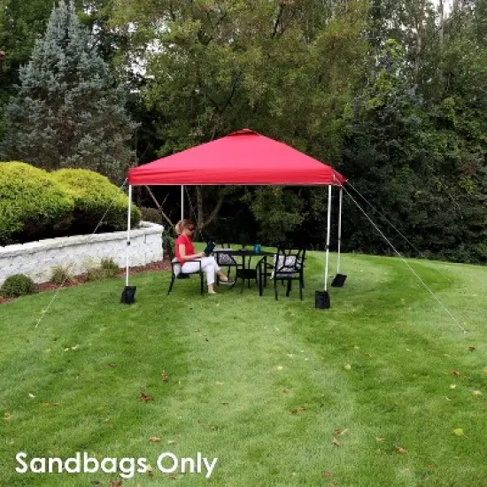 Sunnydaze Polyester Sandbag Canopy Weights - Black - Set of 4 image {5}