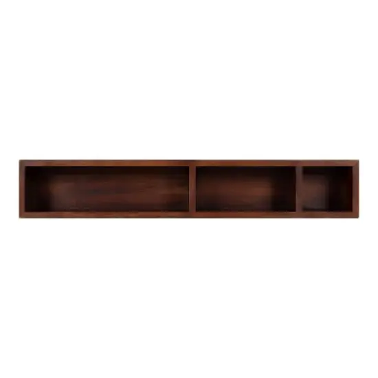 26" x 4" Hutton Wall Pocket Shelf Walnut Brown - Kate & Laurel All Things Decor image {4}