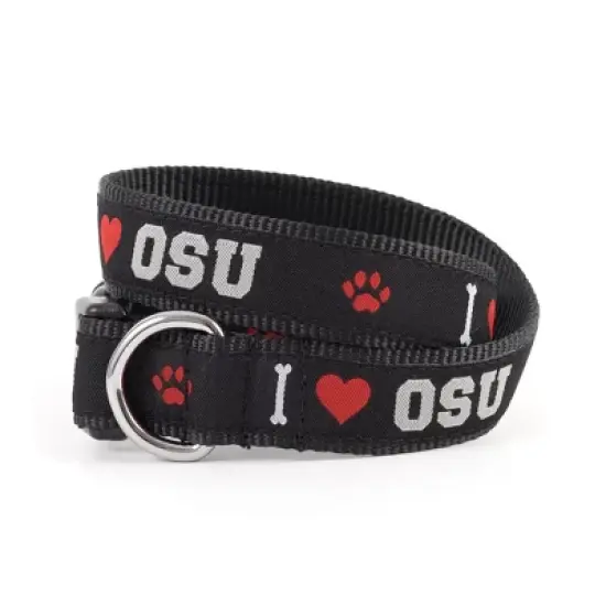 The License House Ohio State Buckeyes Dog I Heart OSU Collar image {1}