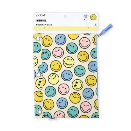 Yoobi SmileyWorld Single Zip Binder Case Multicolor Smiley, School Supplies image {2}