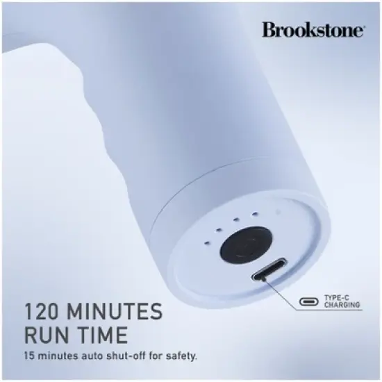Brookstone Ergo Pulse Cordless Percussion Massager &ndash; Rechargeable with 4 Speeds, 4 Heads & Storage Case image {3}