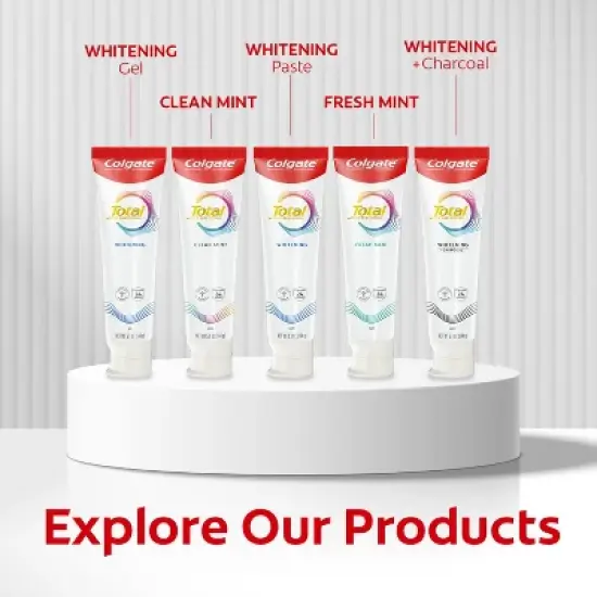 Colgate Total Travel Size Whitening Paste Toothpaste - Trial Size - 1.4oz image {9}