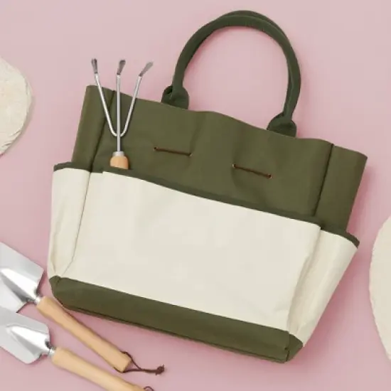 Personalization Mall Green Garden Tote and Tool Set image {2}
