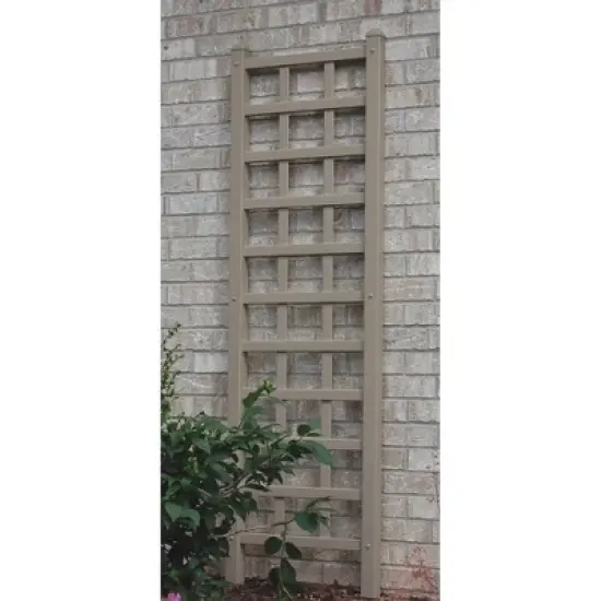 Dura-Trel Providence 22"x75" Indoor Outdoor Garden Trellis Plant Support for Vines & Climbing Plants, Flowers, & Vegetables with Ground Anchors, White image {4}