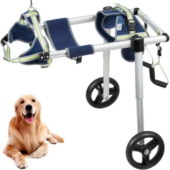 Munora 2-Wheel Large Dog Wheelchair - Adjustable Mobility Aid for Dogs 48-88lbs with 8" EVA Wheels (Size L) image {11}