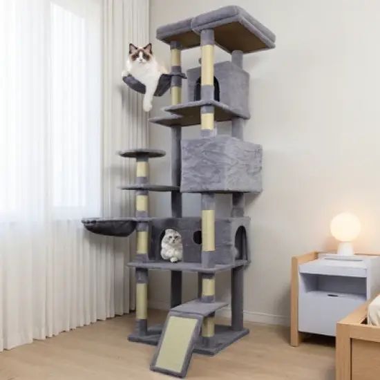 KTMBDW 84.6in Cat Tree Tower Condo Furniture Scratch Post for Kittens Pet House Play image {7}