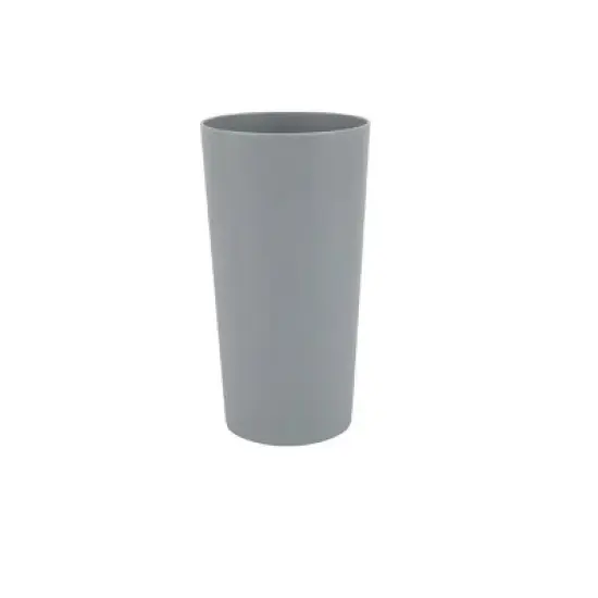 (18 pack) Gray Round Plastic Tumbler, 26-Ounce image {1}