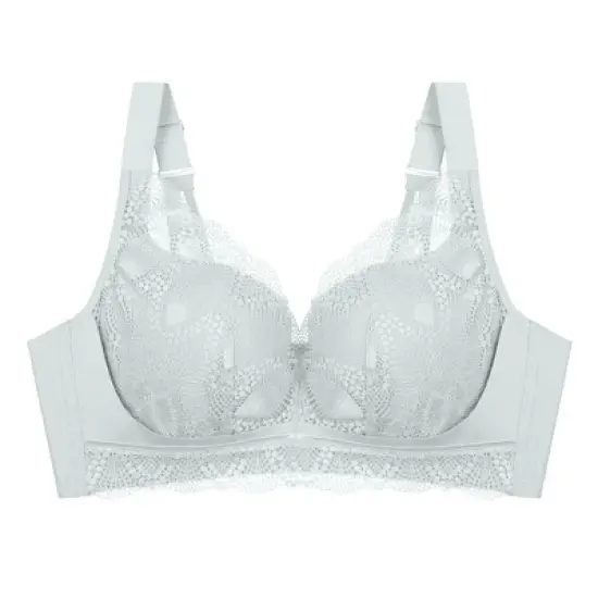 Agnes Orinda Women's Wirefree Comfortable Soft Push-Up Lace Trim Plunge Lingerie Bra image {5}
