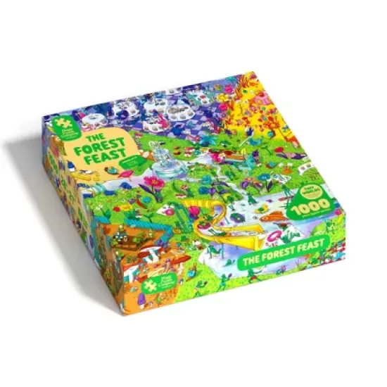 Magic Puzzle Company The Forest Feast Jigsaw Puzzle - 1000pc: Memory & Fine Motor Skills, Paper Collage image {6}