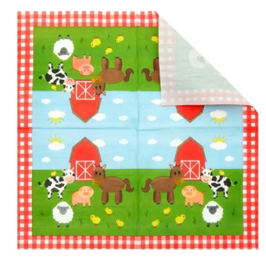 Juvale 144 Pieces Barnyard Birthday Party Supplies, Paper Plates, Napkins, Cups, Cutlery, Serves 24 Guests image {6}
