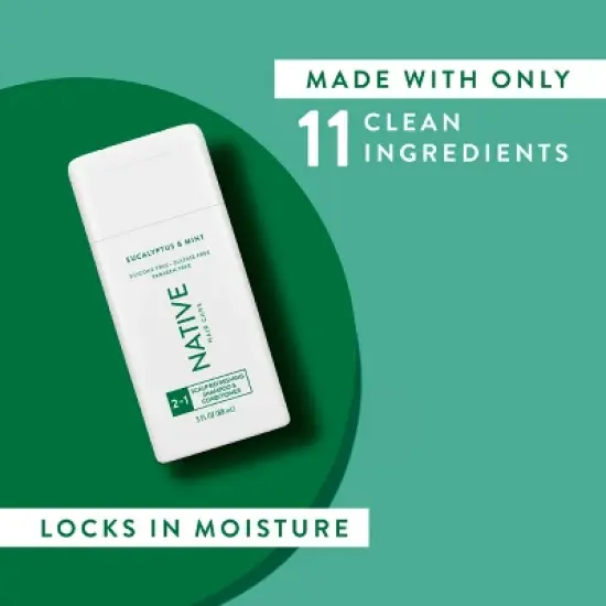 Native Eucalyptus & Mint 2n1 Shampoo & Conditioner - Trial Size - 3fl oz image {6}