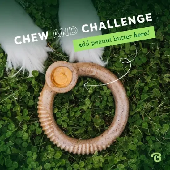 Benebone Bacon Chew Ring Dog Bone Toy image {6}