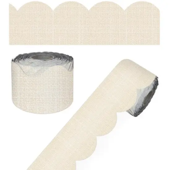 Carson Dellosa Education Linen Rolled Scalloped Borders, 65 Feet Per Roll, Pack of 3 image {2}